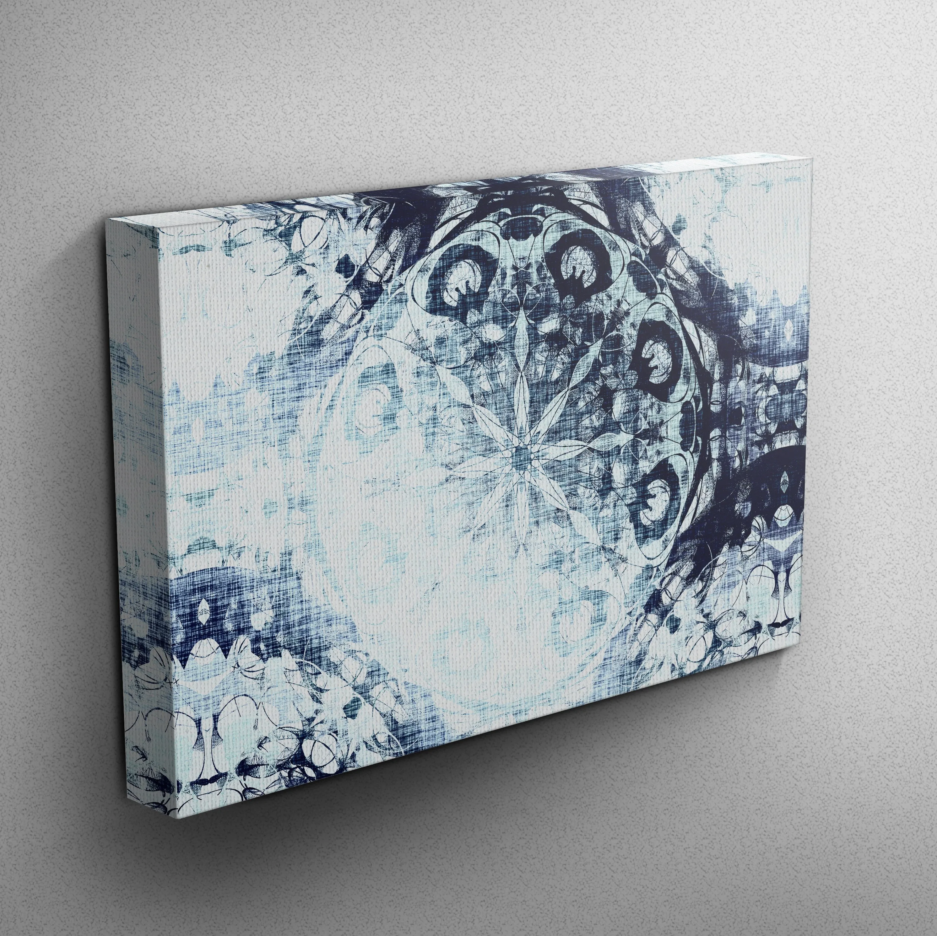 Boho Ombre Mandala Wrapped Canvas