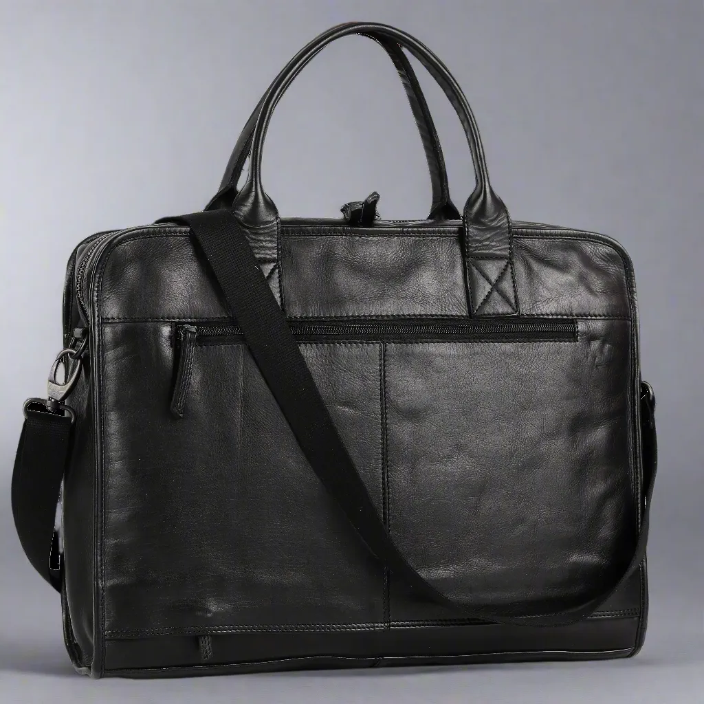 BOL/Open Road Two Handle Messenger Laptop Leather Bag