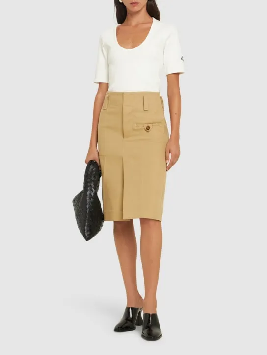 Bottega Veneta   Cotton canvas skirt 