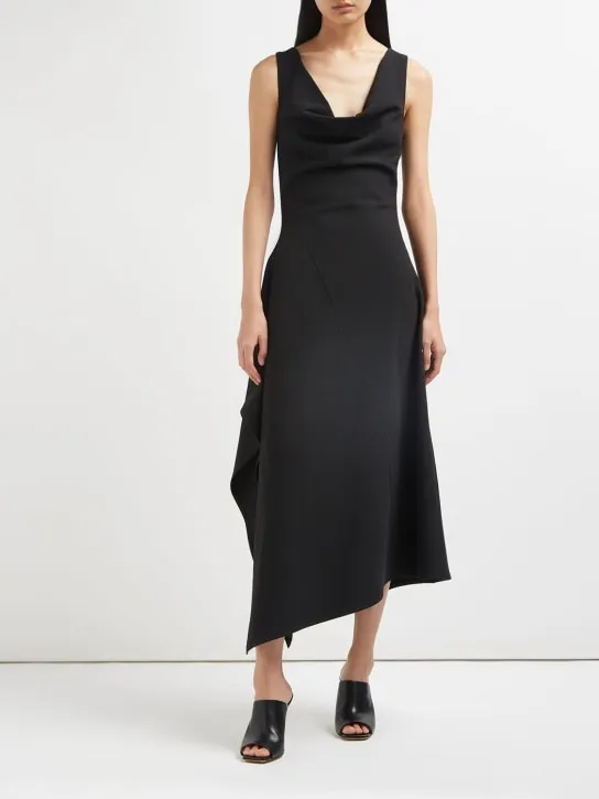 Bottega Veneta   Stretch cotton canvas asymmetric dress 