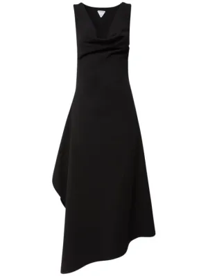 Bottega Veneta   Stretch cotton canvas asymmetric dress 