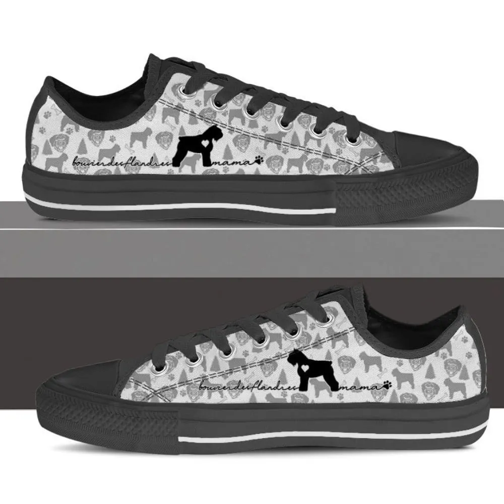 Bouvier Des Flandres Dog Low Top Shoes, Dog Printed Shoes, Canvas Shoes For Men, Women