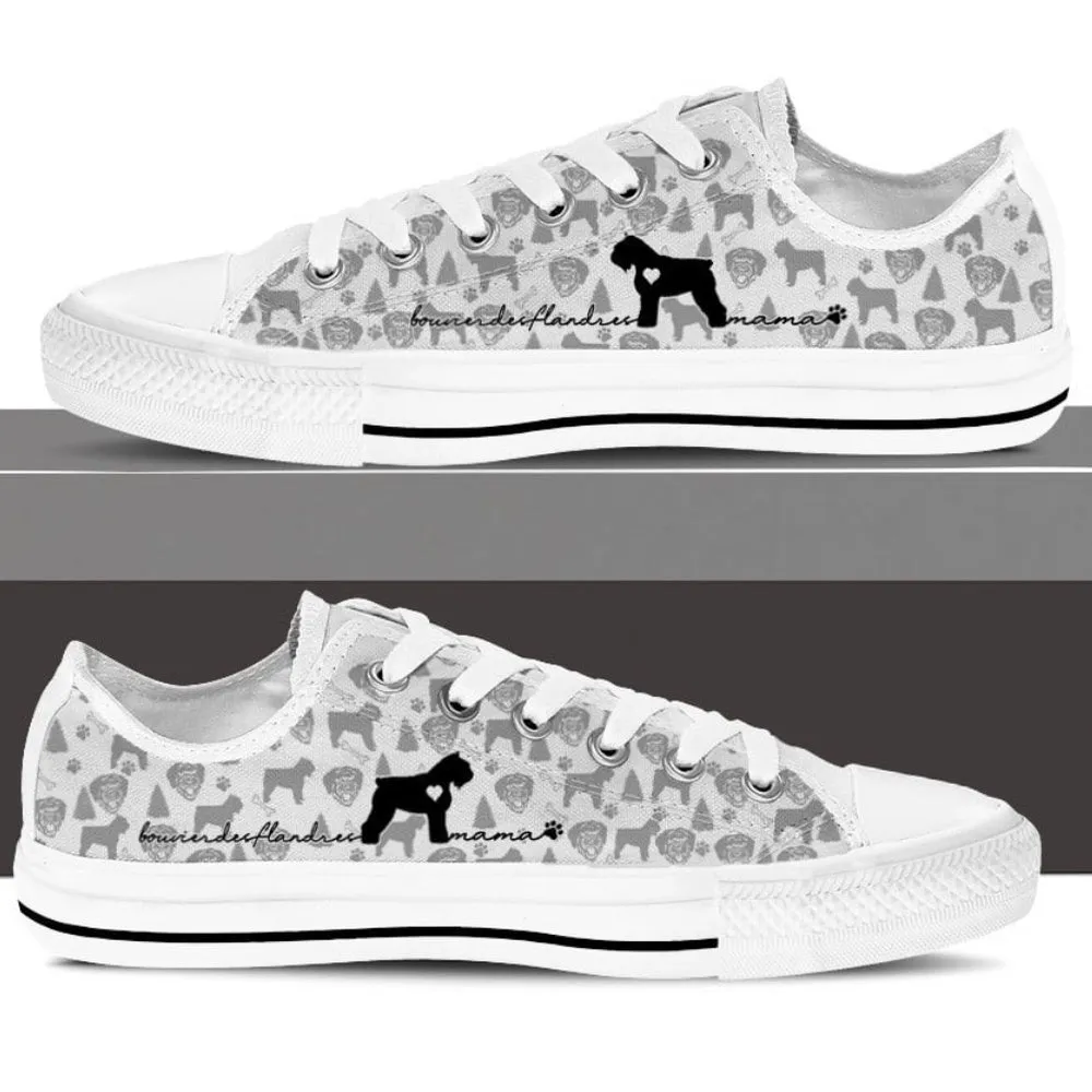 Bouvier Des Flandres Dog Low Top Shoes, Dog Printed Shoes, Canvas Shoes For Men, Women