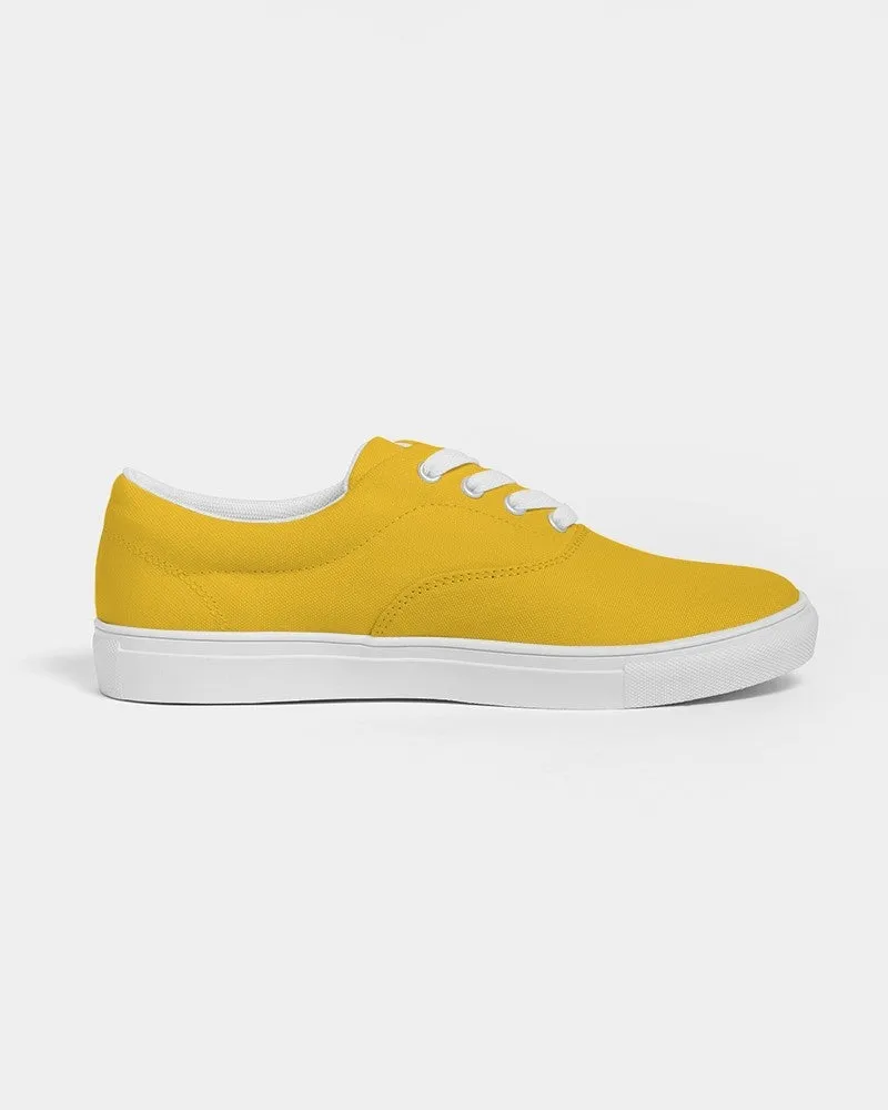 Bright Orange Yellow Men's Canvas Sneakers | Men's | Bright Pure Orange Yellow | C0M25Y100K0