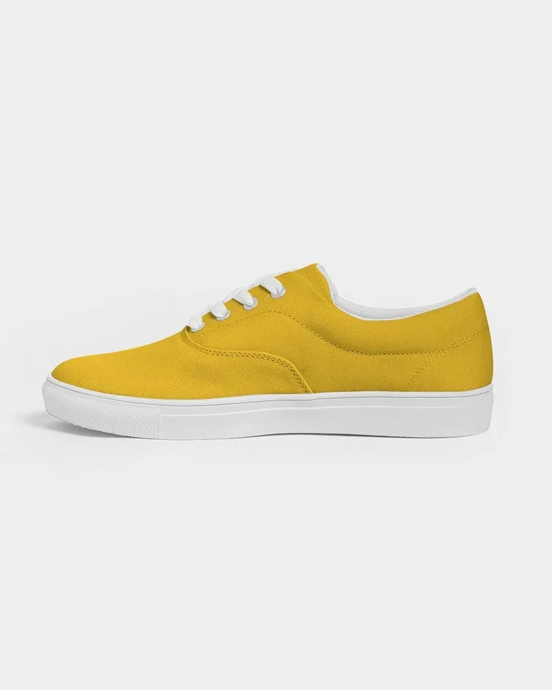 Bright Orange Yellow Men's Canvas Sneakers | Men's | Bright Pure Orange Yellow | C0M25Y100K0