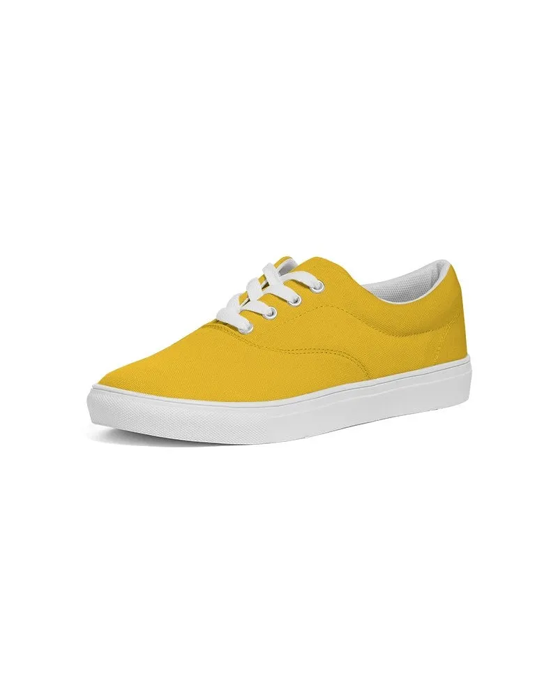 Bright Orange Yellow Men's Canvas Sneakers | Men's | Bright Pure Orange Yellow | C0M25Y100K0