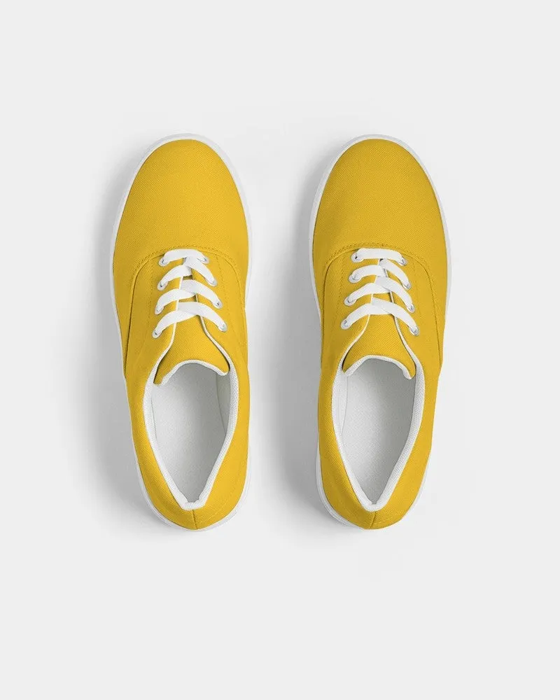 Bright Orange Yellow Men's Canvas Sneakers | Men's | Bright Pure Orange Yellow | C0M25Y100K0