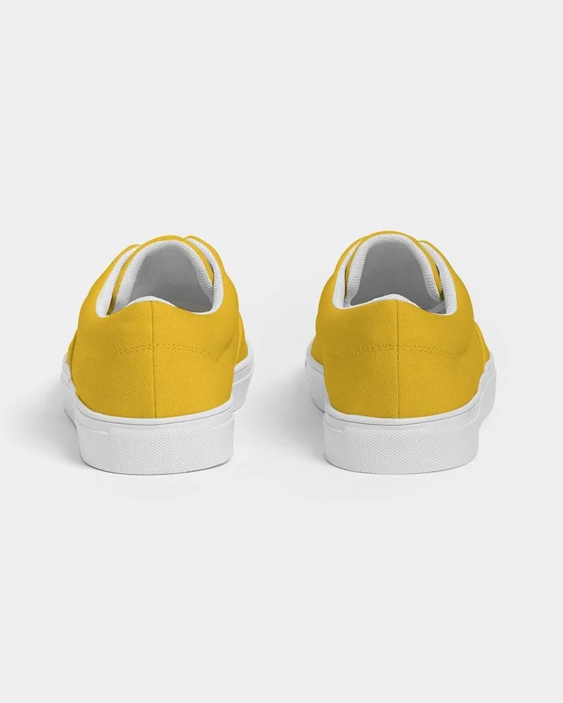 Bright Orange Yellow Men's Canvas Sneakers | Men's | Bright Pure Orange Yellow | C0M25Y100K0