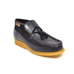 British Walkers Classic Men's Black Snake Leather Custom Slip On