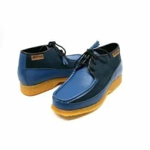 British Walkers Knicks Men's Light Blue Suede and Navy Leather