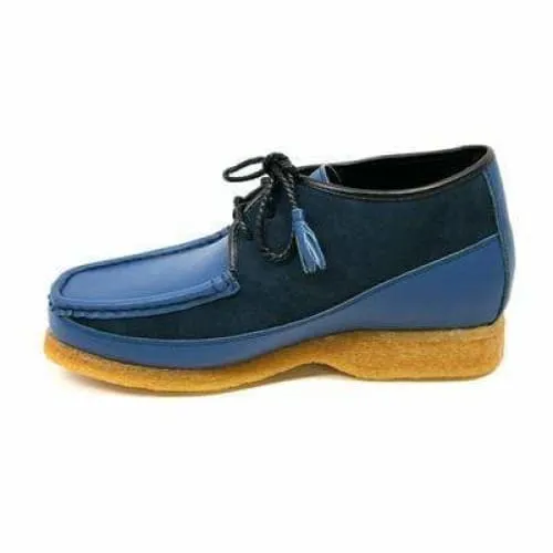 British Walkers Knicks Men's Light Blue Suede and Navy Leather