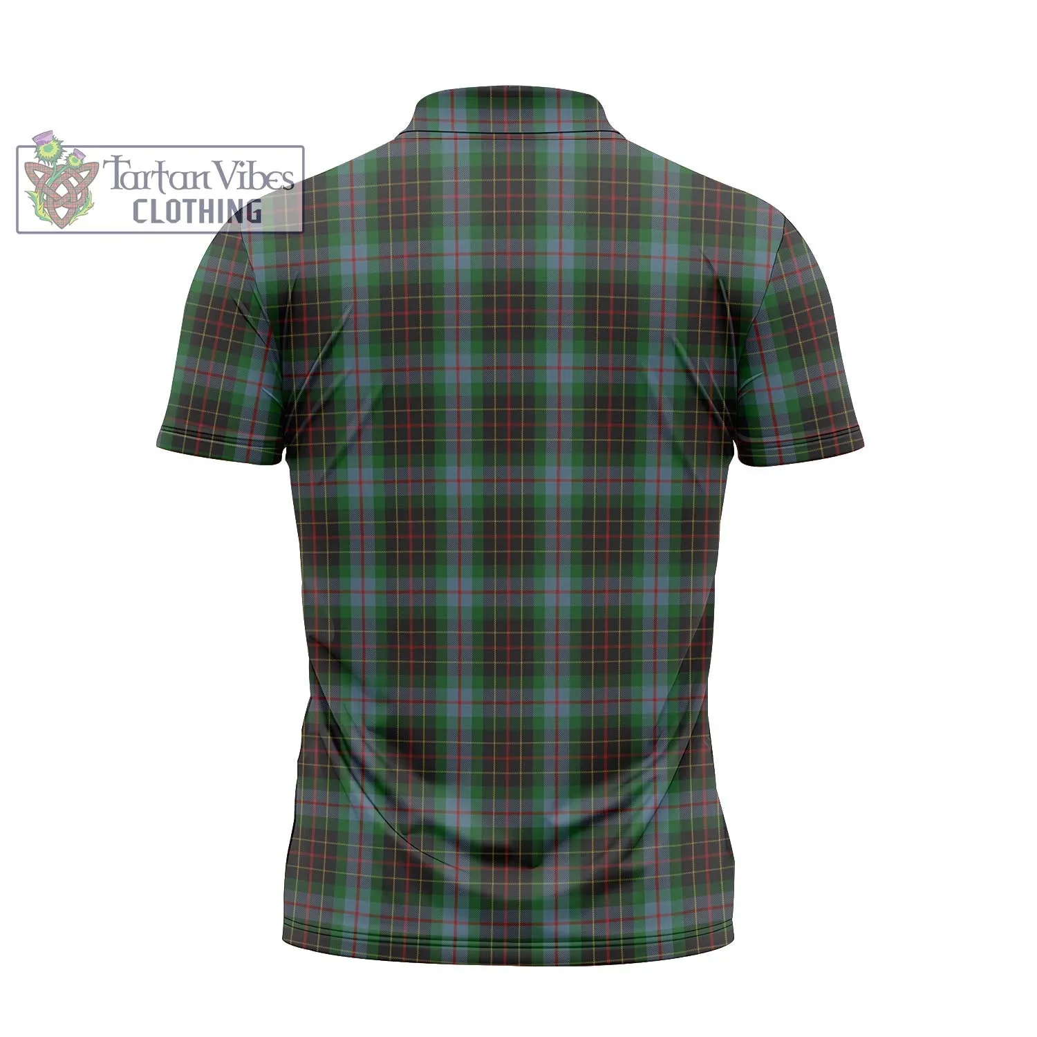 Brodie Hunting Tartan Zipper Polo Shirt with Family Crest