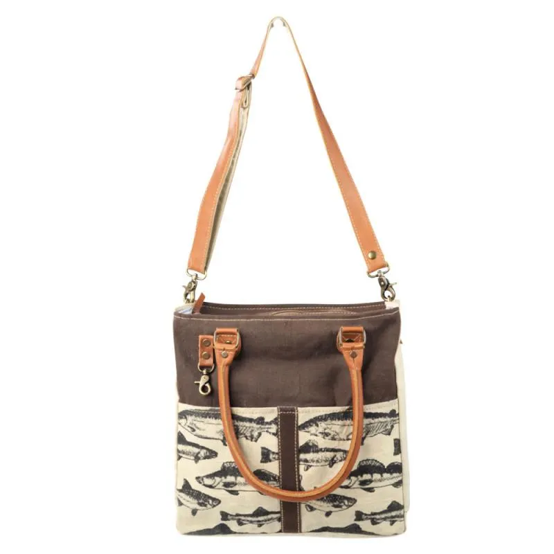 Brown Fish Crossbody Bag