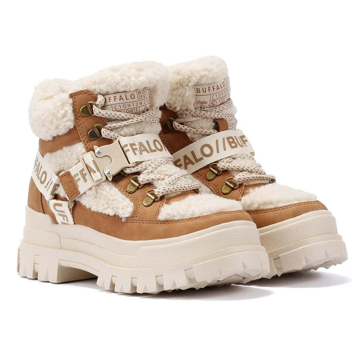 Buffalo Aspha Com Mid Warm Women's Beige Boots