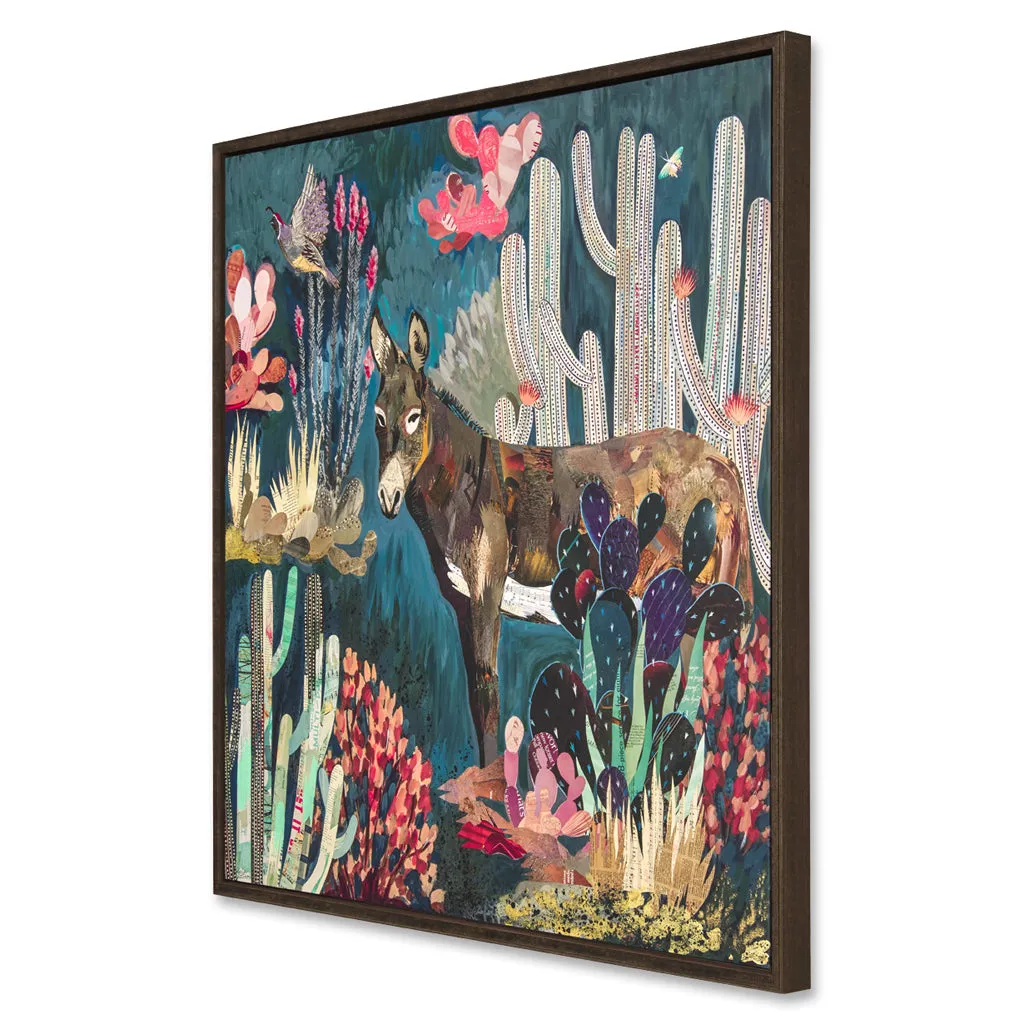 BURRO COUNTRY canvas print with float frame