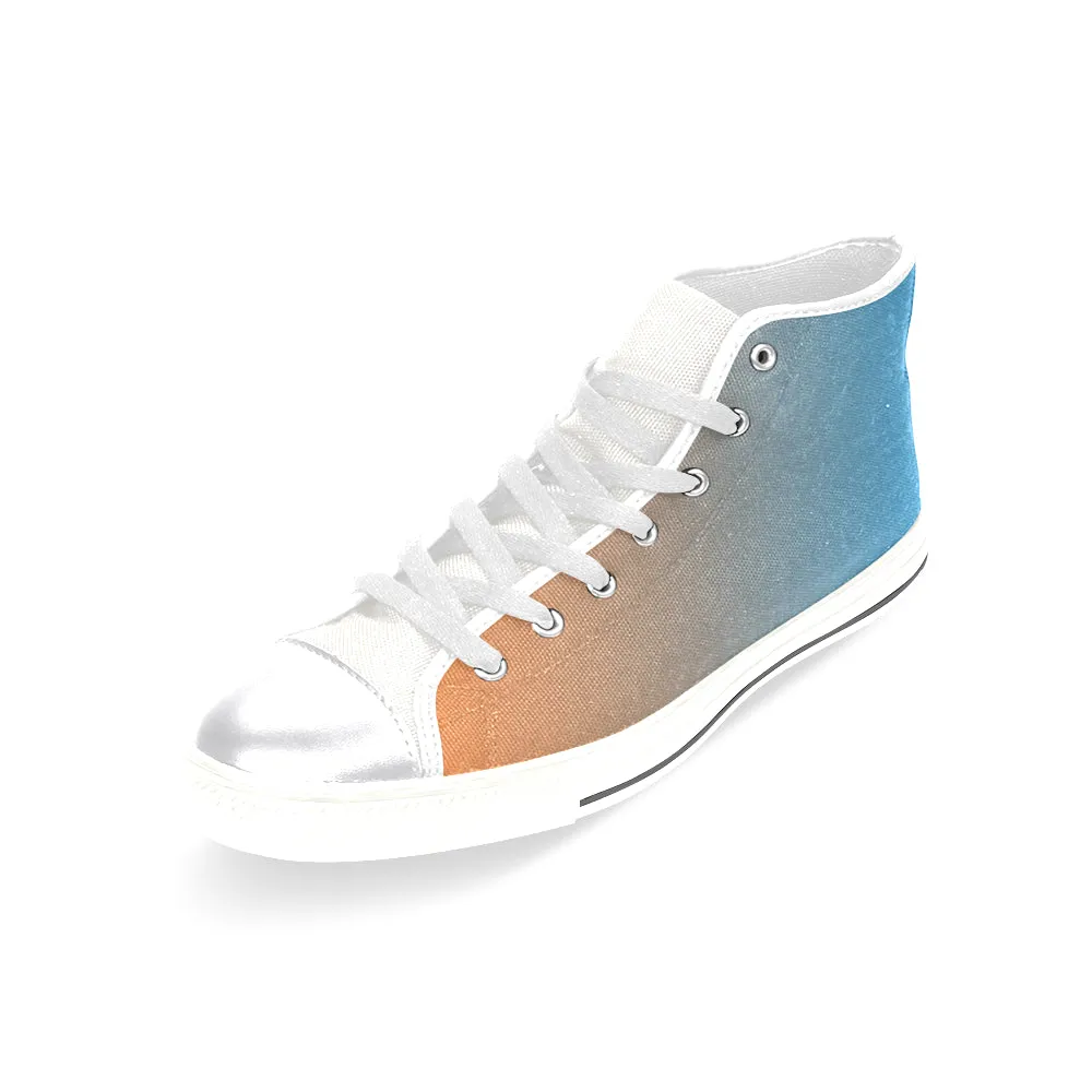 Buy Women's Tiger Orange Solids Print Canvas High Top Shoes at TFS