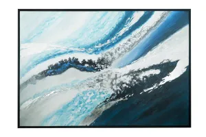 Canvas Art - Blue Hues Abstract Wall Art Decor