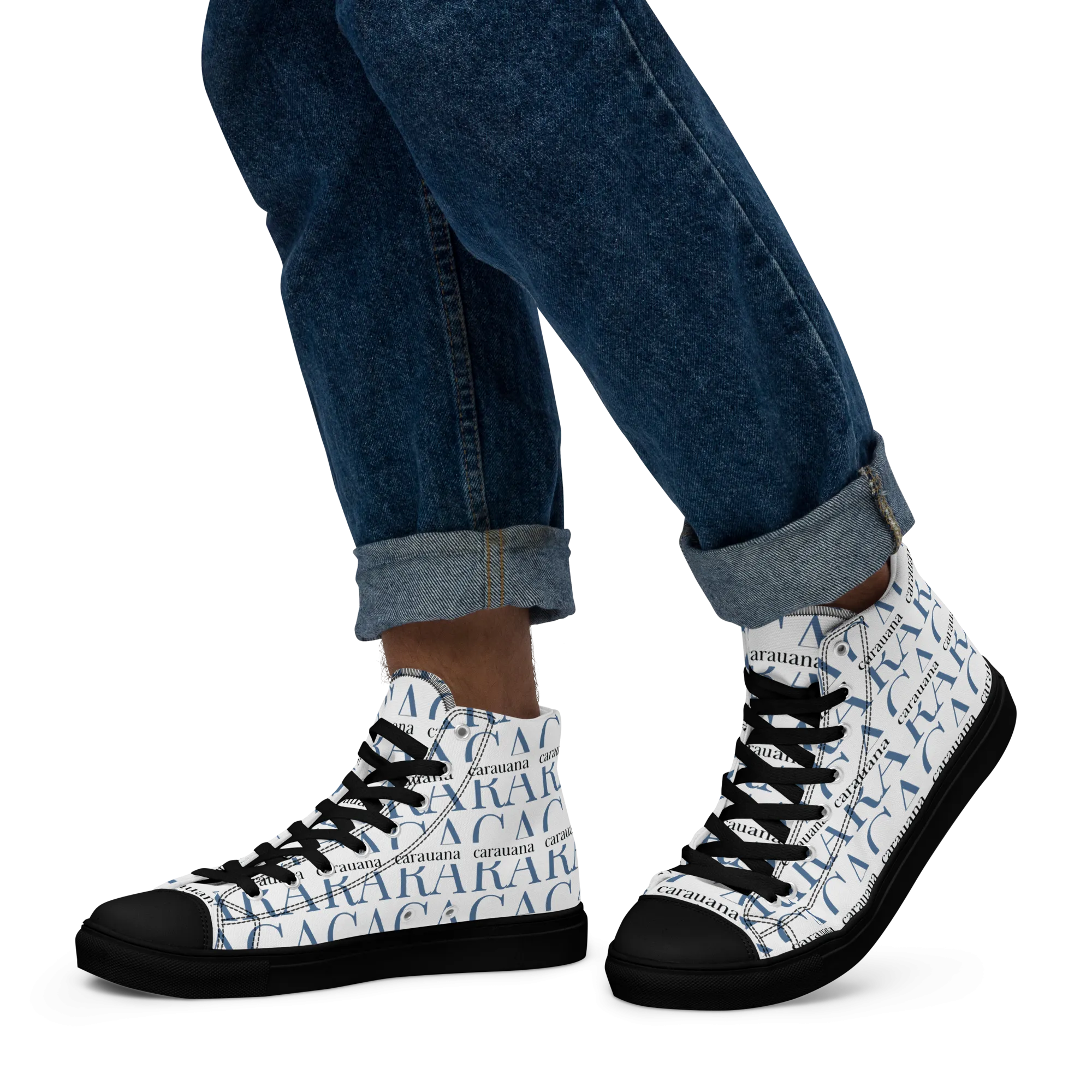 CARAUANA Fashionable canvas high top black