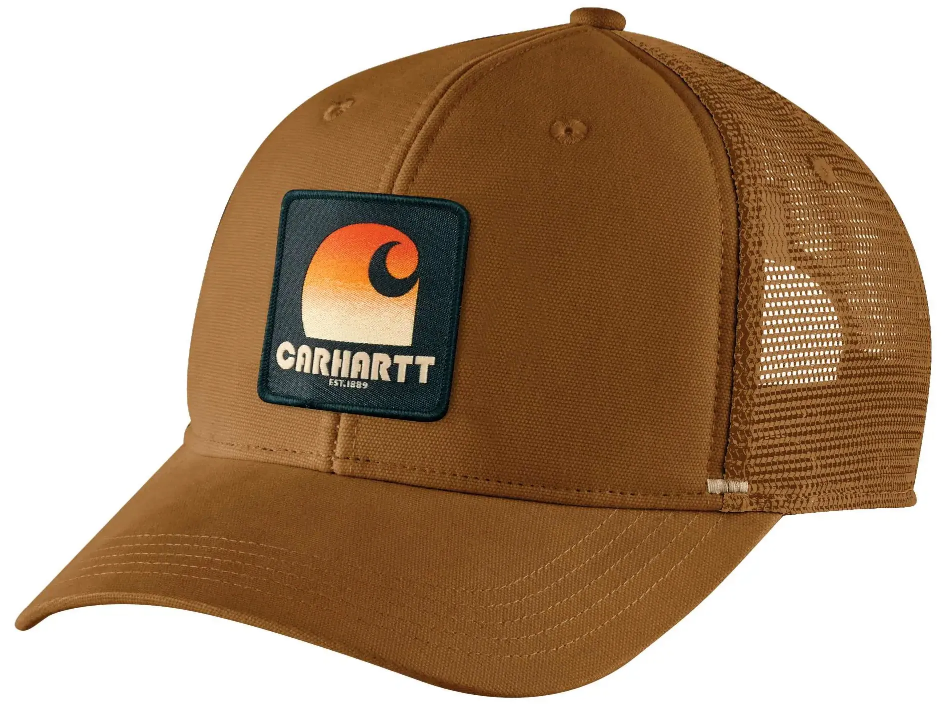 Carhartt Canvas Mesh-Back C Patch Cap Carhartt® Brown | Buy Carhartt Canvas Mesh-Back C Patch Cap Carhartt® Brown here | Outnorth