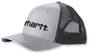 Carhartt Canvas Mesh-Back Logo Graphic Cap Asphalt Black | Buy Carhartt Canvas Mesh-Back Logo Graphic Cap Asphalt Black here | Outnorth