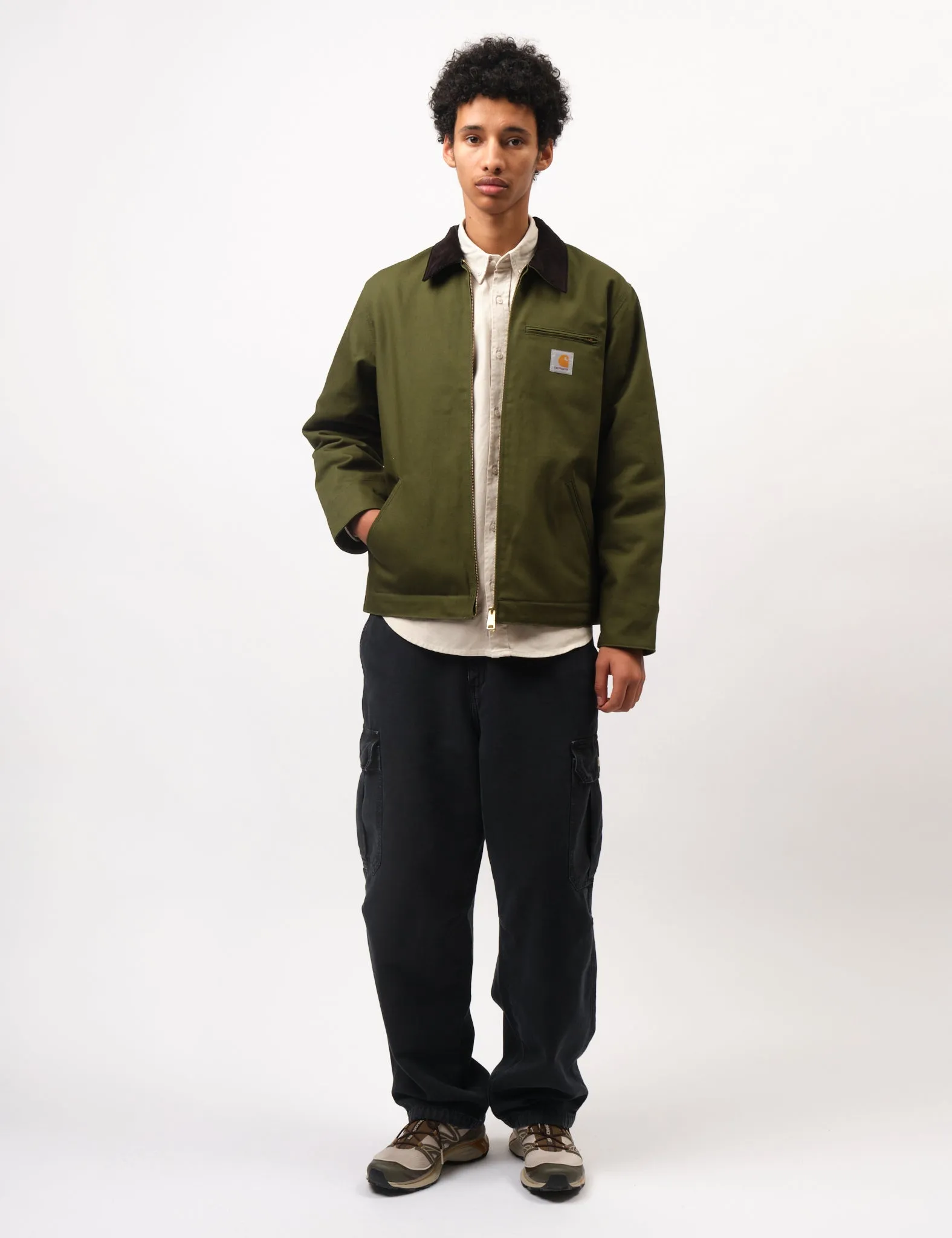 Carhartt WIP Detroit Jacket (Blanket Lined) - Tarragon Green