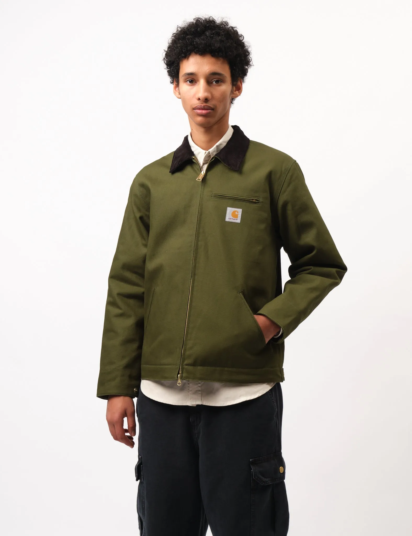 Carhartt WIP Detroit Jacket (Blanket Lined) - Tarragon Green