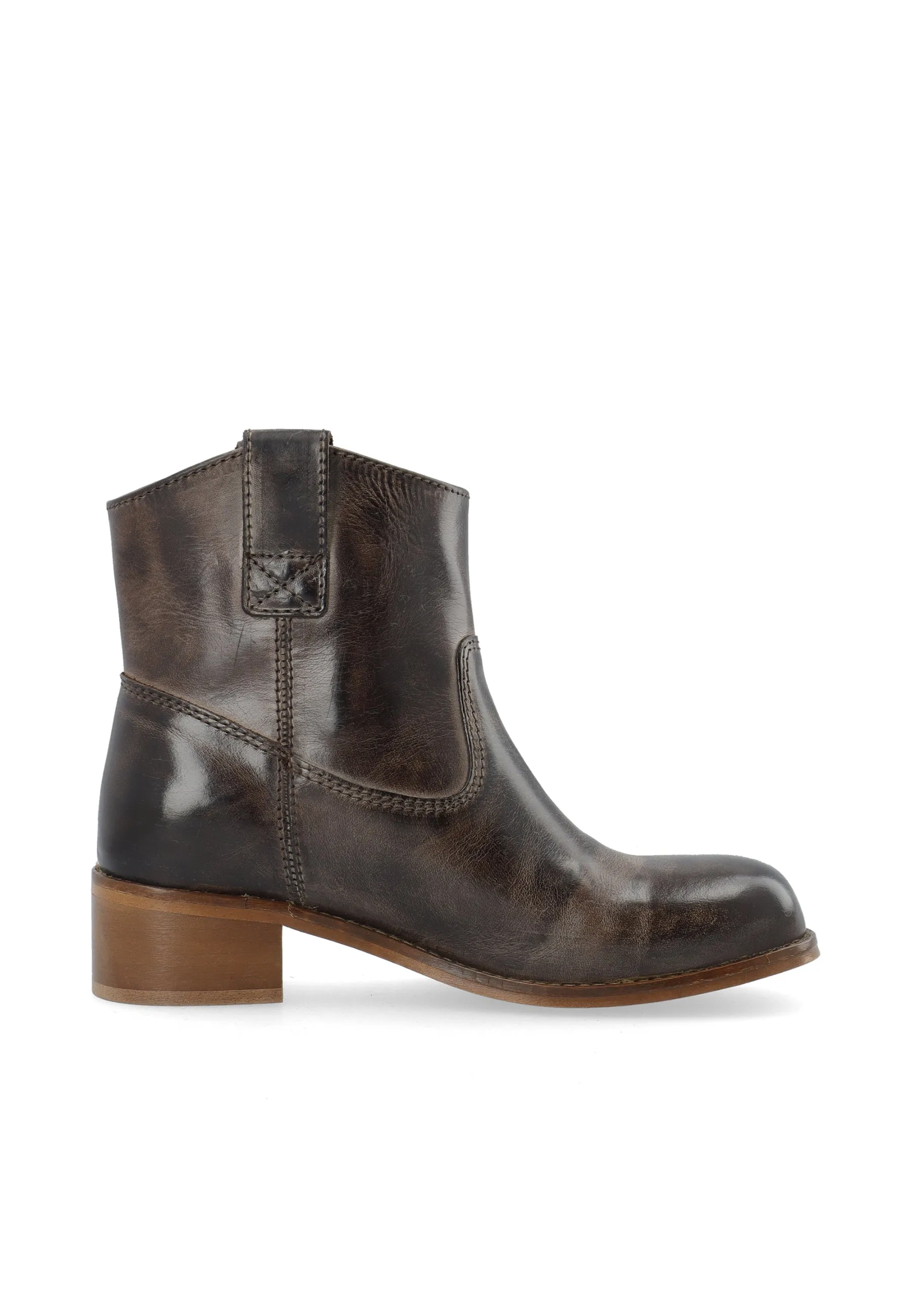 Casvilma Pull On Leather Boots Coffee