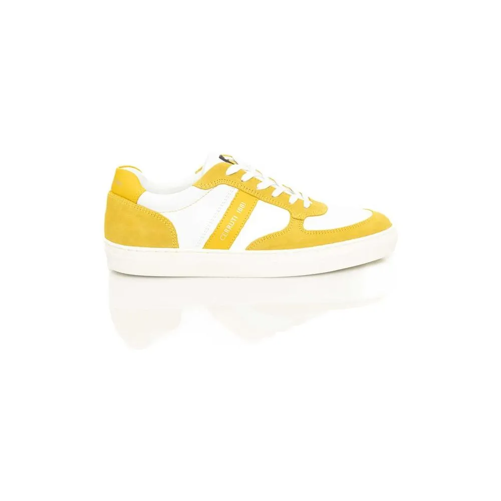 Cerruti 1881 Yellow Leather Mens Sneaker