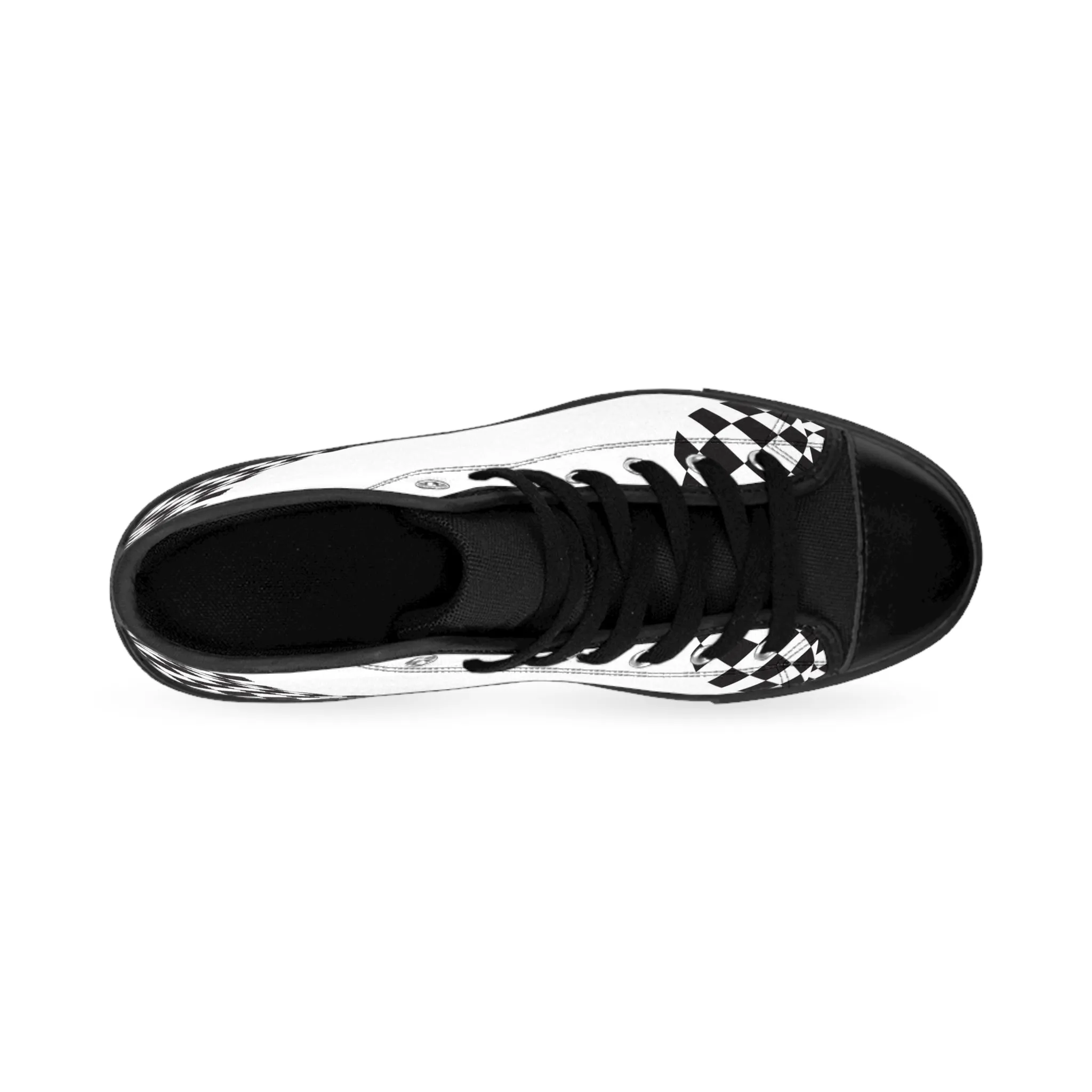 Checkered Flag Waving Men's Classic Sneakers