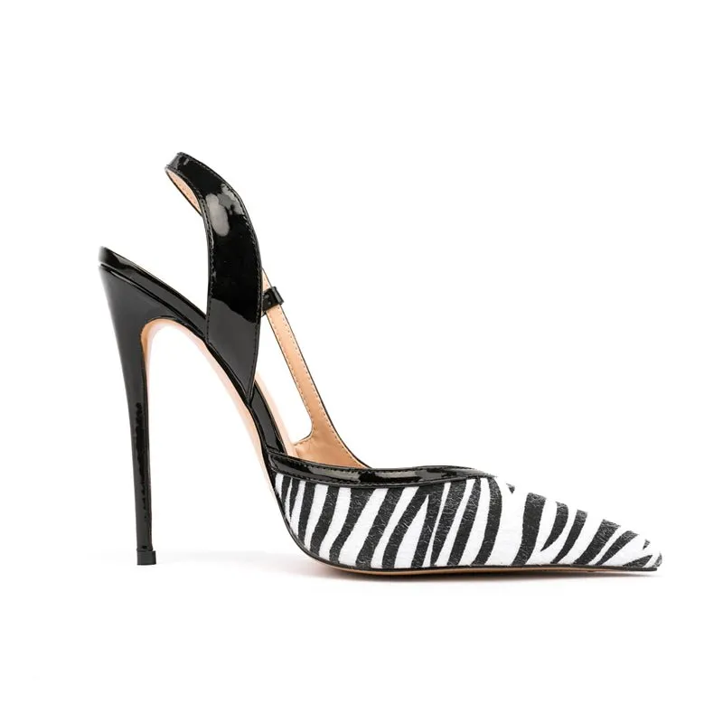 Chic Mane Striped High Heel Pumps