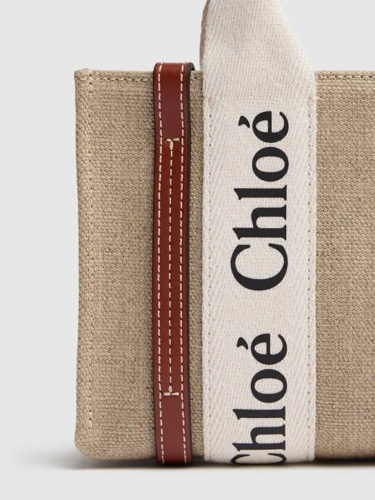 Chloé   Mini woody canvas top handle bag 