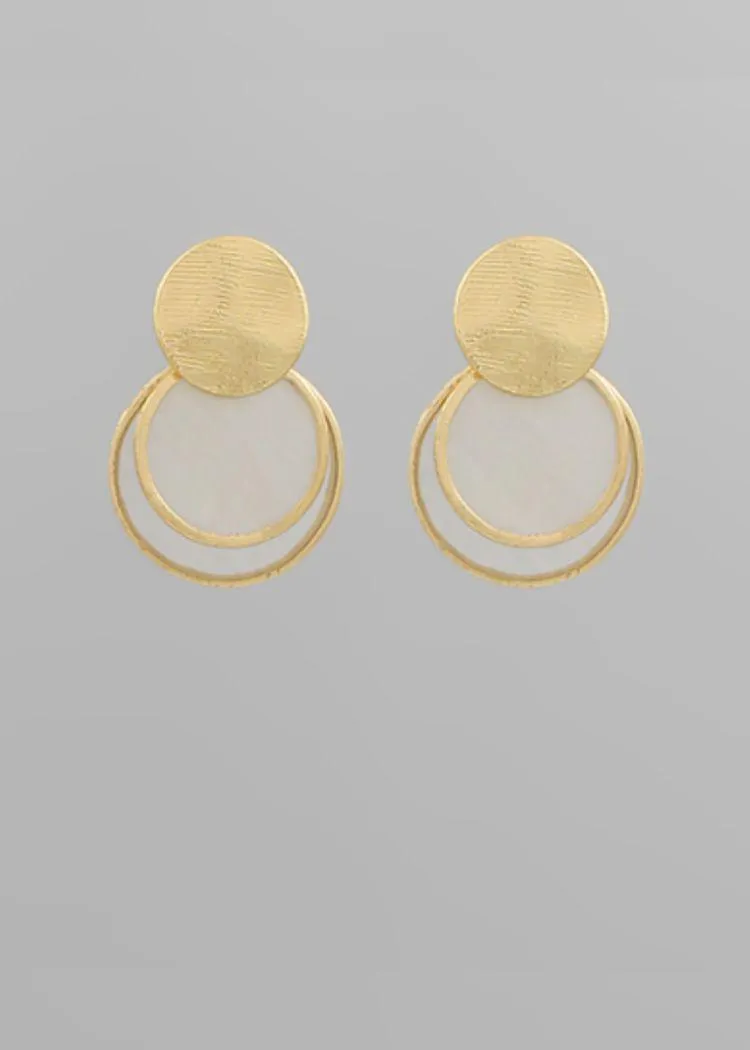 Christine Round Dangle Earrings