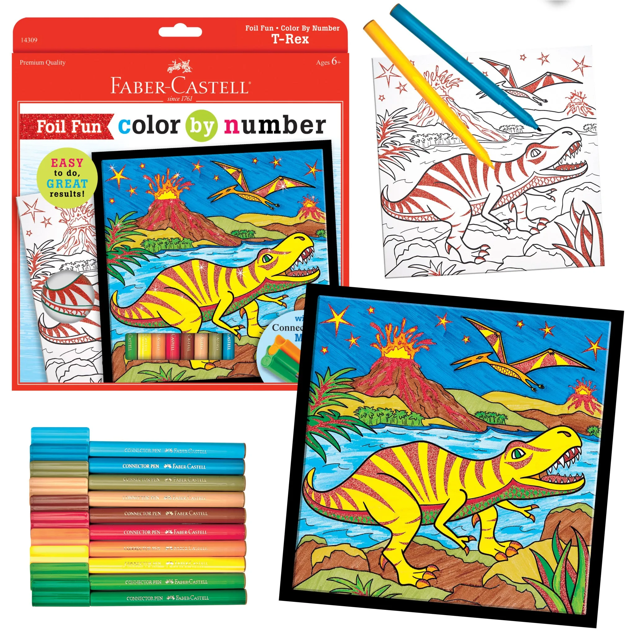 Color by Number T-Rex Foil Fun - #14309