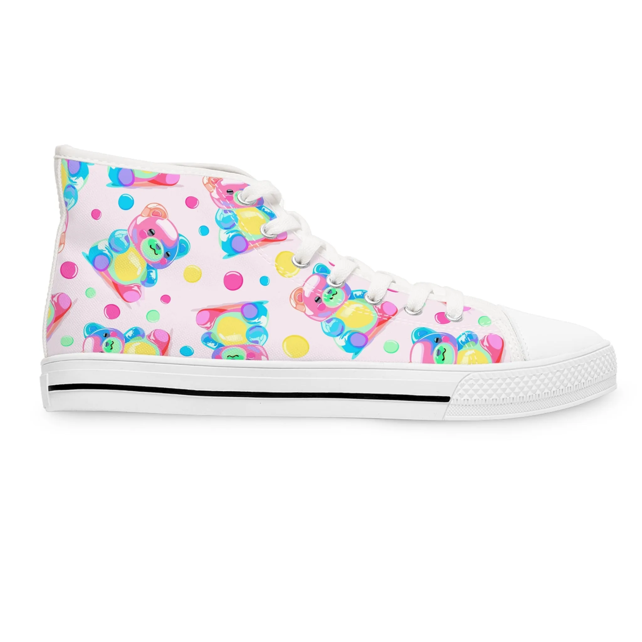 Colorful Gummi Bears Women's High Top Sneakers