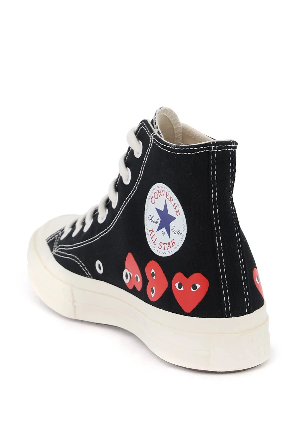 Comme des garcons play multi heart converse x comme des garçons play hi-top sneakers