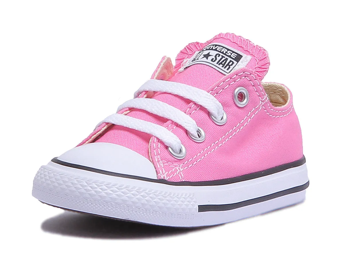 Converse All Star Low Core Trainer In Pink For Infants