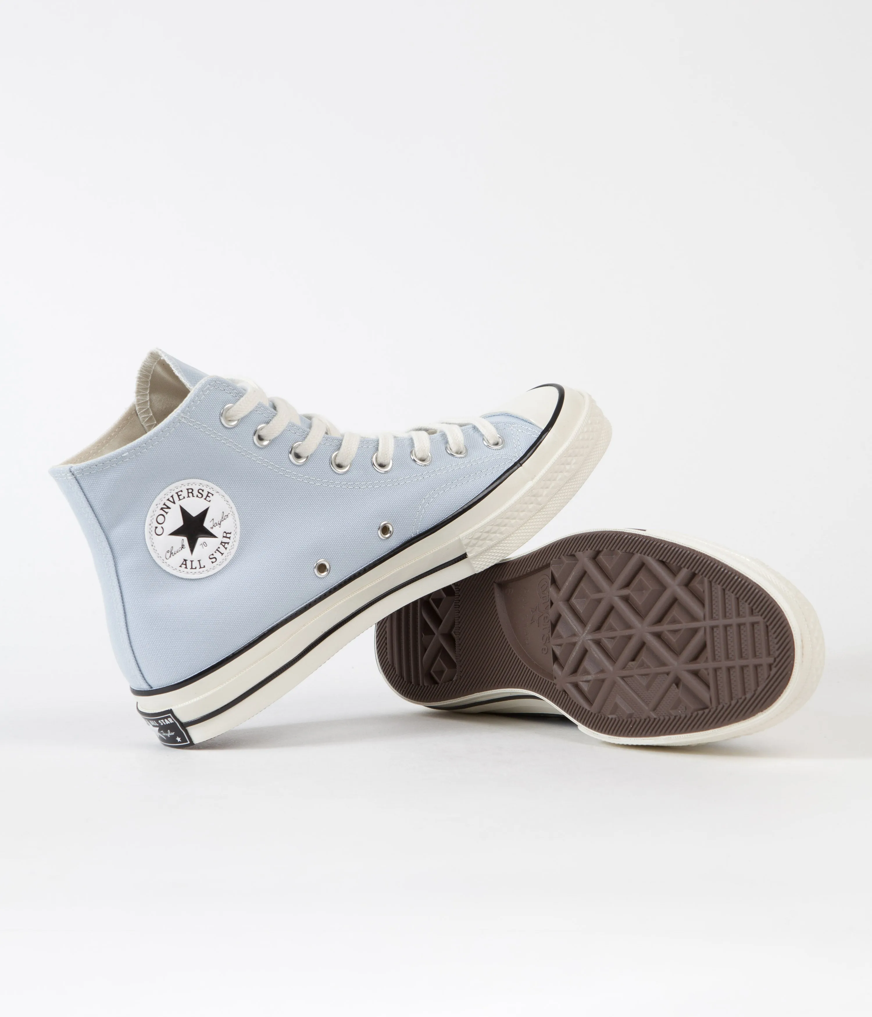 Converse CTAS 70's Hi No Waste Canvas Shoes - Light Armory Blue / Egret / Black