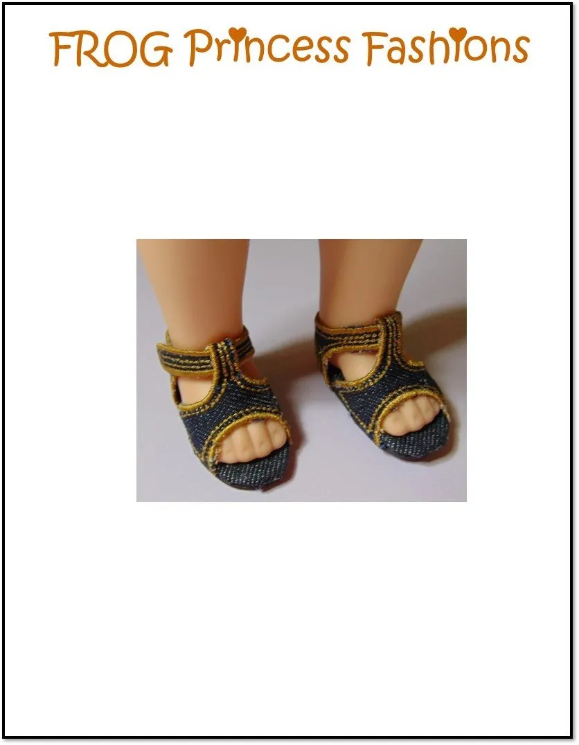 Cool Breeze Sandals Machine Embroidery Design For 14-14.5" Dolls