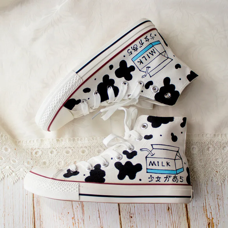 Cow Milk Canvas Shoes AD11019