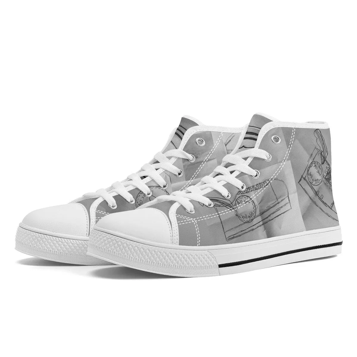 Custom Sketch Drawings | High Top Customized | Shoe Zero