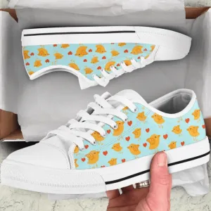 Cute Chicken Low Top Shoes, Animal Print Canvas Shoes, Print On Canvas Shoes