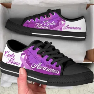 Cystic Fibrosis Shoes Awareness Ribbon Low Top Shoes Canvas Shoes, Best Canvas Shoes, Low Top Sneaker