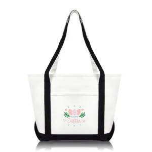 Dalix Happy Easter Tote Bag