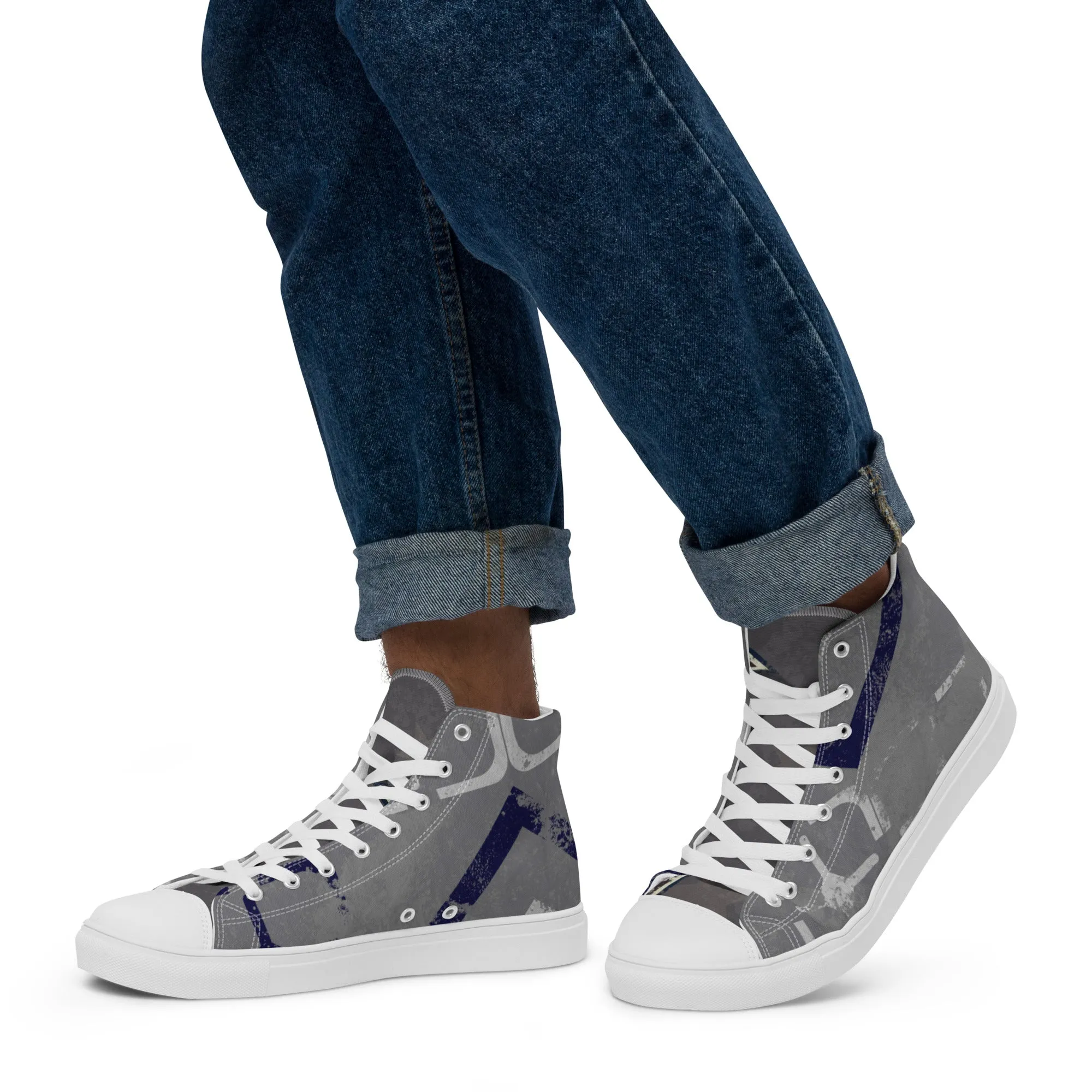 Dallas Men’s Lace-Up Canvas High-Top Sneakers