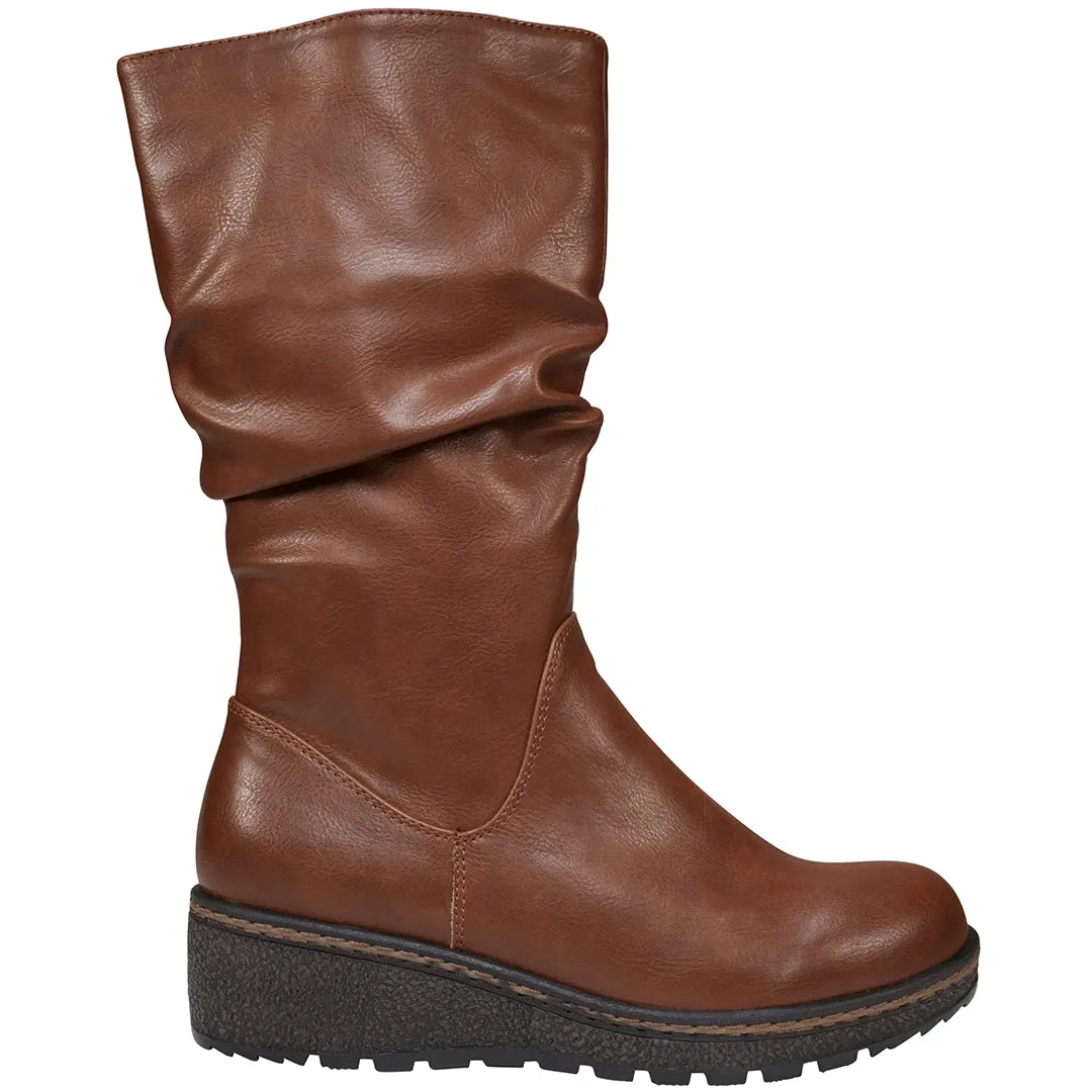 Dange Cognac Wedge Boot