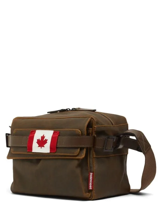 Dsquared2   Canadian flag canvas crossbody bag 