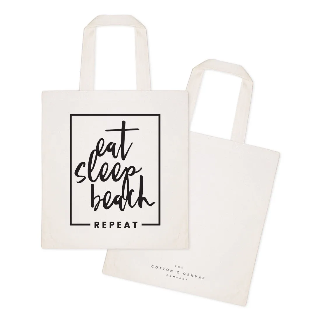 Eat, Sleep, Beach, Repeat Cotton Canvas Tote Bag by The Cotton & Canvas Co.