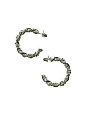 Eden Twisted Hoops - Silver