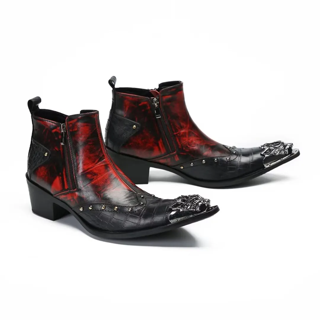 EliteChic Exotic Zippered Leather Boots