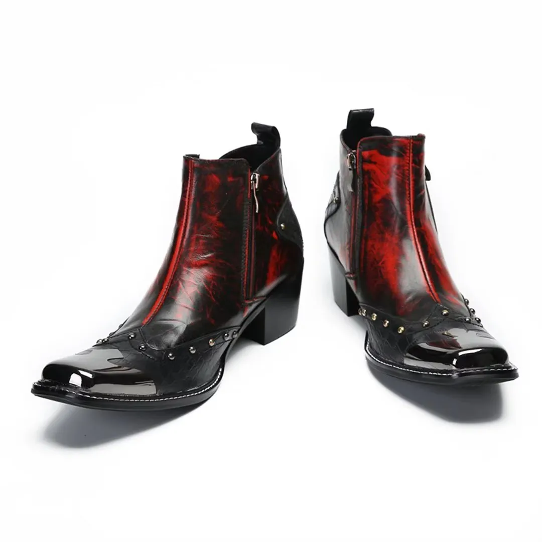 EliteChic Exotic Zippered Leather Boots